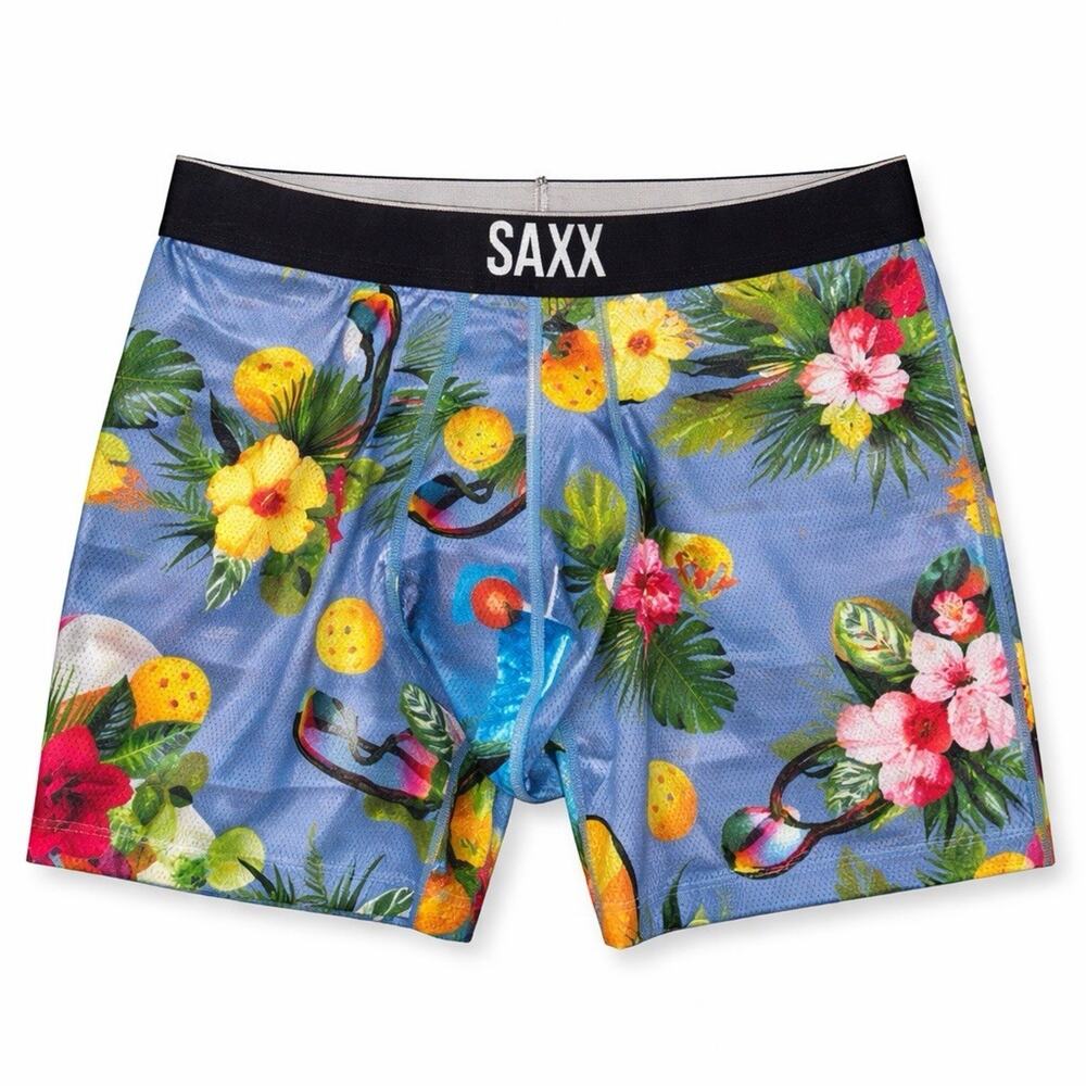 SAXX Boxer Briefs Mens Medium Slim Fit Volt Breathable Mesh BallPark Pouch NWT